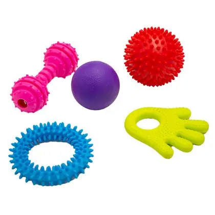Set sensorial 5 piezas de goma soft