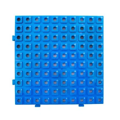 Base plástica numerada para cubos conectores