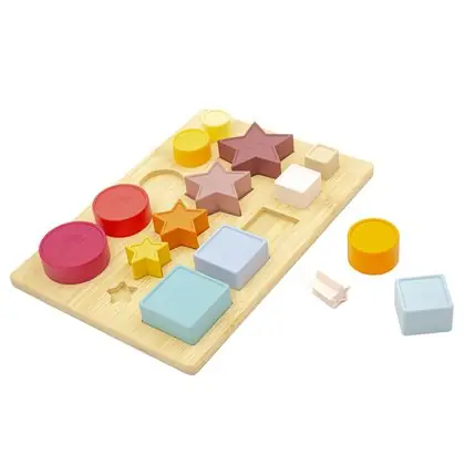 Encaje y apilable goma soft base madera
