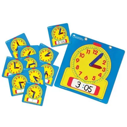 Set 24 relojes alumno borrable