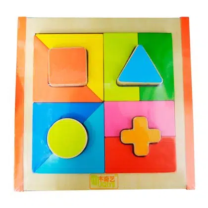 Puzzle de encaje madera figuras geométricas