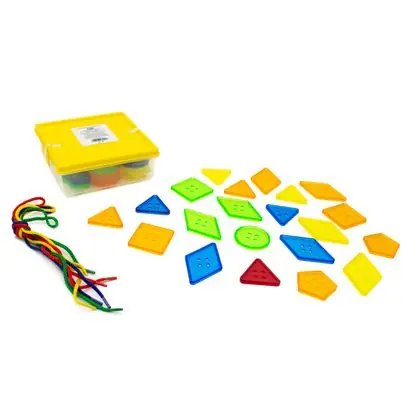 Botones geométricos traslúcidos para enhebrar 60 p