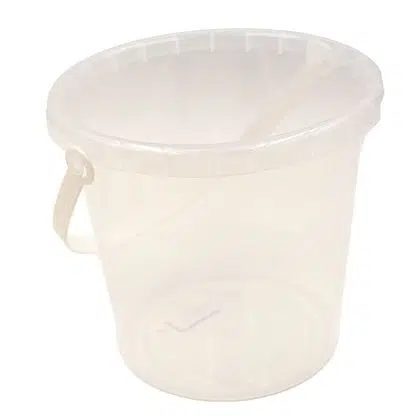 Balde transparente 18 cm.