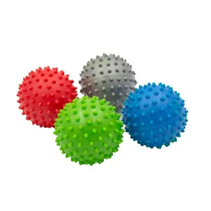 Set de 4 pelotas erizo 7 cm.