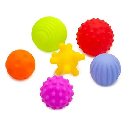 Set de 6 pelotas táctiles