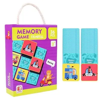 Memorice medios de transporte 6 x 6 cm. 36 piezas