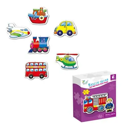 Puzzle set 6 medio de transporte