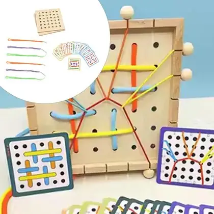 Tablero para enhebrar madera con patrones