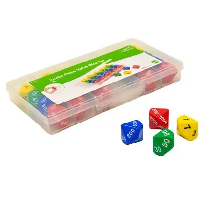 Dados valor posicional 24 piezas caja