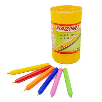 Punzón grande latón 35 piezas
