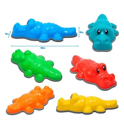 Pista de equilibrio cocodrilo 6 piezas